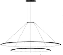 Circular Downward 2 Rings (ø1200 ø900) Pendant | 104.0W 3000K CRI92 | White | CS4M-00W9AZOS14