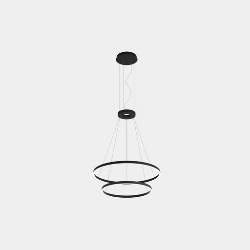 Circular Downward 2 Rings (ø900 ø600) Pendant | 77.5W 2700K CRI92 | Black | CS4N-00V9AZOS05
