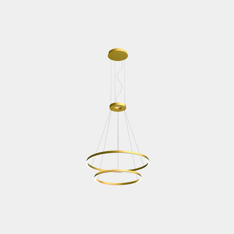 Circular Downward 2 Rings (ø900 ø600) Pendant | 77.5W 2700K CRI92 | Gold | CS4N-00V9AZOSEF