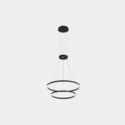 Circular Downward 2 Rings (ø900 ø600) Pendant | 77.5W 3000K CRI92 | Black | CS4N-00W9AZOS05