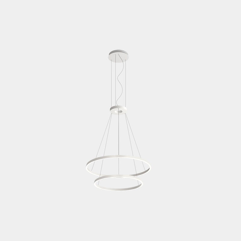 Circular Downward 2 Rings (ø900 ø600) Pendant | 77.5W 3000K CRI92 | White | CS4N-00W9AZOS14