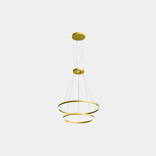 Circular Downward 2 Rings (ø900 ø600) Pendant | 77.5W 3000K CRI92 | Gold | CS4N-00W9AZOSEF