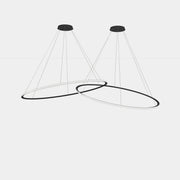 Circular Downward 2 Rings ø2000 Horitzontal Recessed Pendant | 258.0W 4000K CRI92 | Black | CS5P-00X9AZOS05