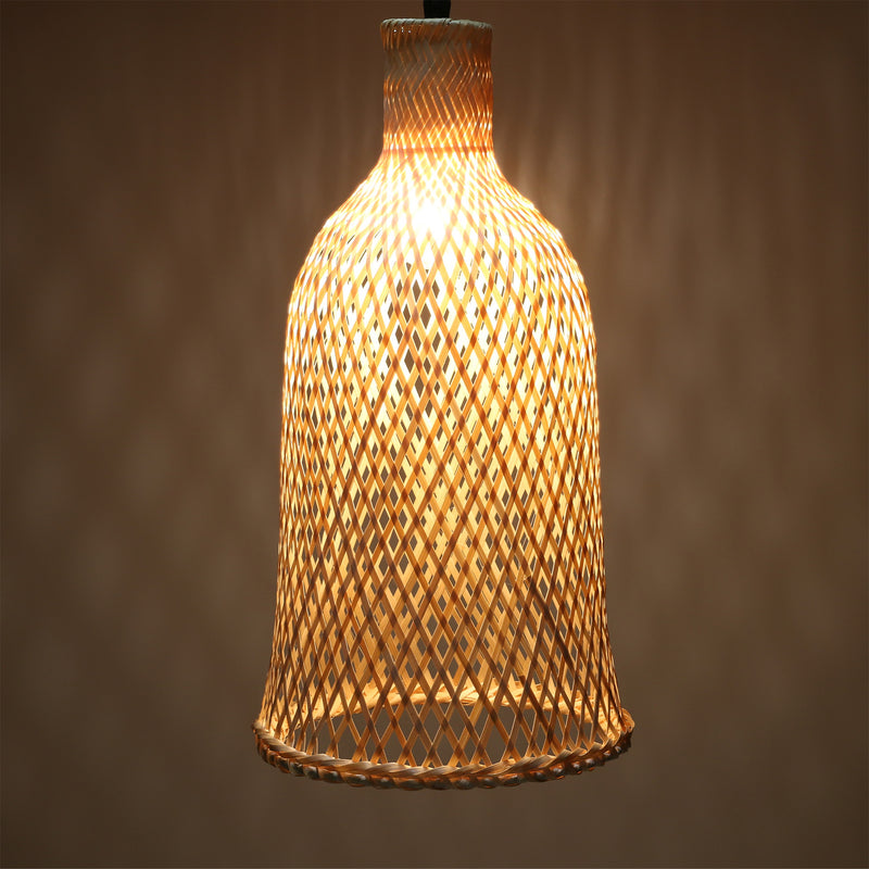 DE-0023-NEG, PENDANT RIBA Ø210MM E27 15W BLACK, Black, Natural