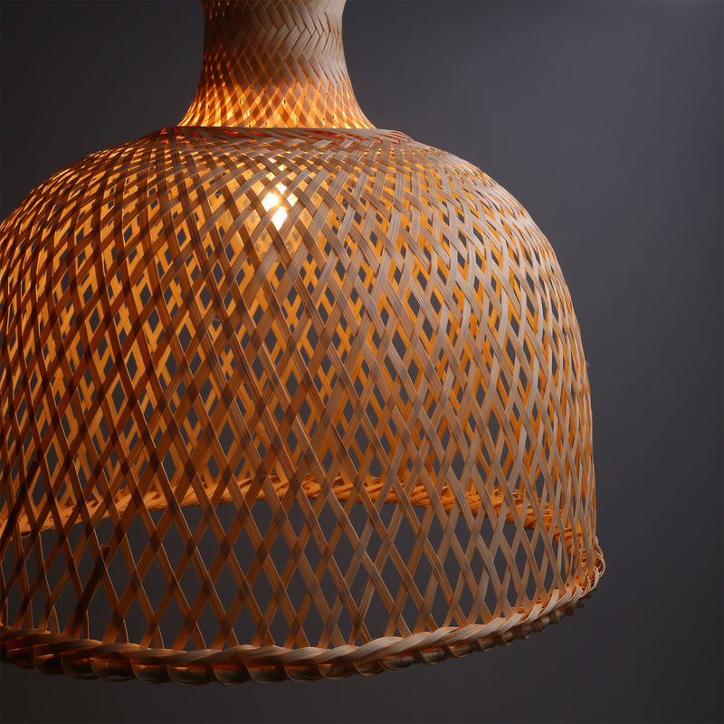 DE-0024-NEG, PENDANT RIBA Ø350MM E27 15W BLACK, Black, Natural