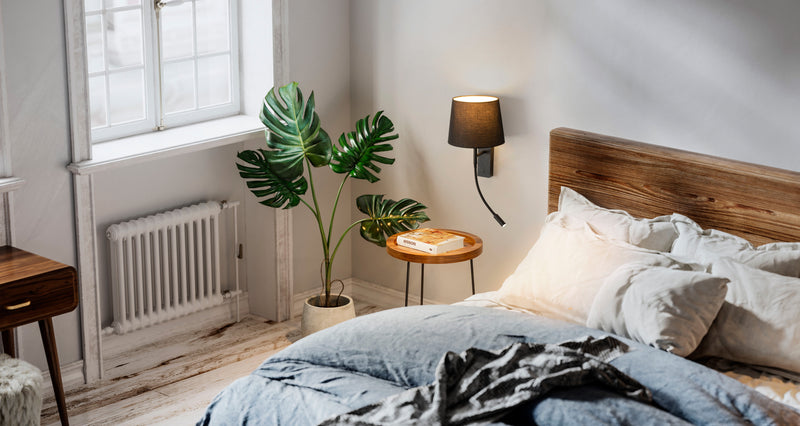 DE-0115-NEG, WALL FIXTURE JANET LED E27 18.4W LED WARM-WHITE 3000K ON-OFF BLACK 184, Black, Negre