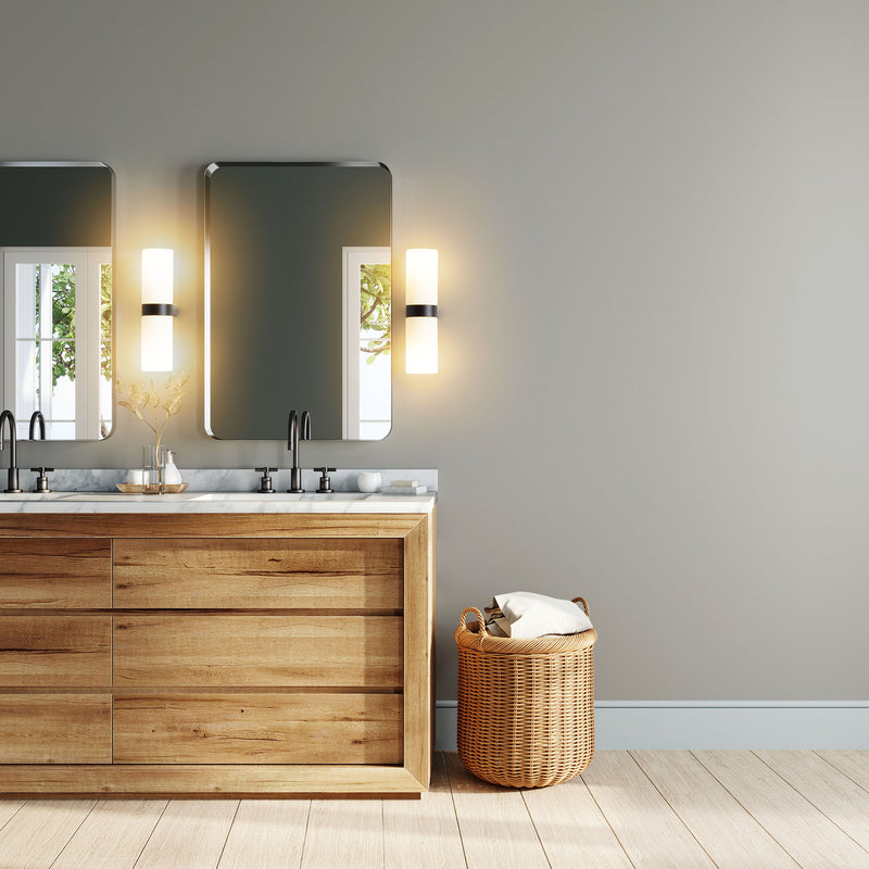 DE-0125-NEG, WALL FIXTURE METÀ E14 18W BLACK, Black, Opal white