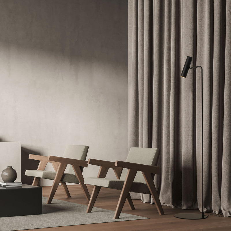 DE-0135-NEG, FLOOR LAMP MEDS GU10 8W BLACK, Black