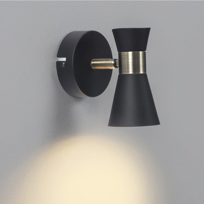 DE-0171-NEG, SPOTLIGHTS SERIES EUFO SINGLE GU10 BLACK GOLD, Black, Gold