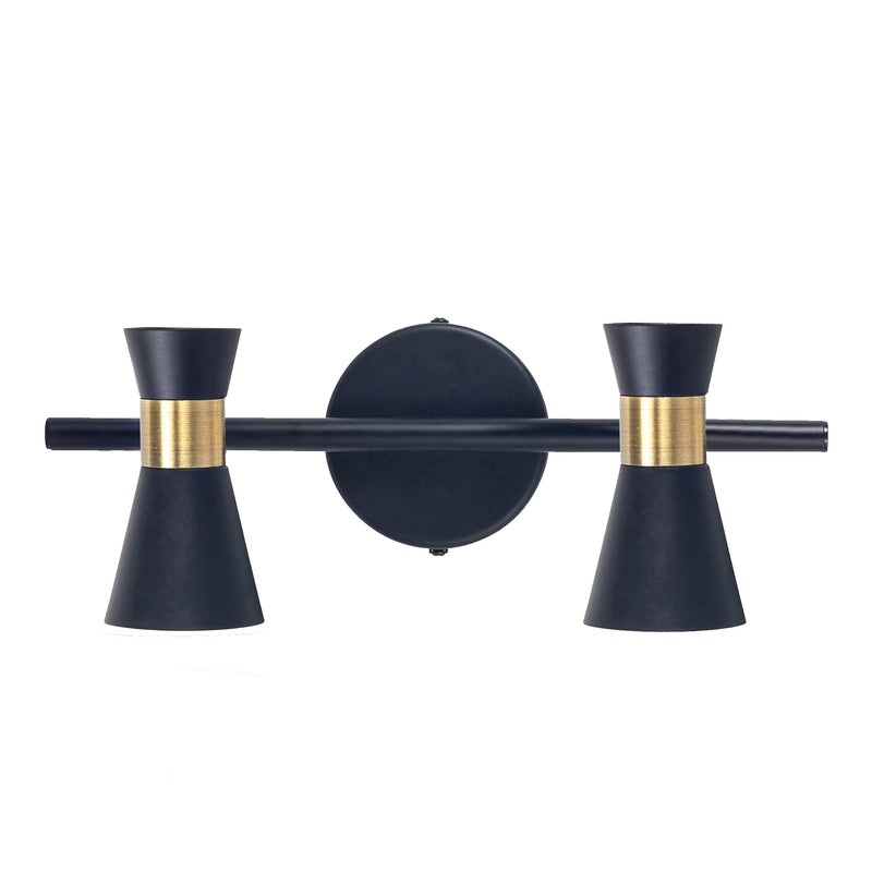 DE-0172-NEG, SPOTLIGHTS SERIES EUFO DOUBLE GU10 BLACK GOLD, Black, Gold