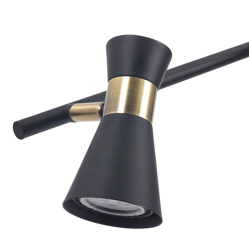 DE-0172-NEG, SPOTLIGHTS SERIES EUFO DOUBLE GU10 BLACK GOLD, Black, Gold
