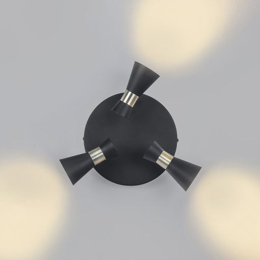 CEILING FIXTURE EUFO TRIPLEX GU10 8W BLACK GOLD