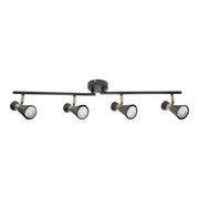 CEILING FIXTURE EUFO 4 BODIES GU10 8W BLACK GOLD