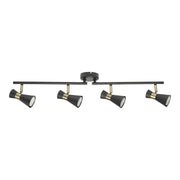 CEILING FIXTURE EUFO 4 BODIES GU10 8W BLACK GOLD