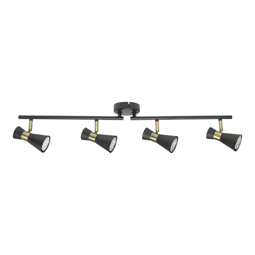 CEILING FIXTURE EUFO 4 BODIES GU10 8W BLACK GOLD