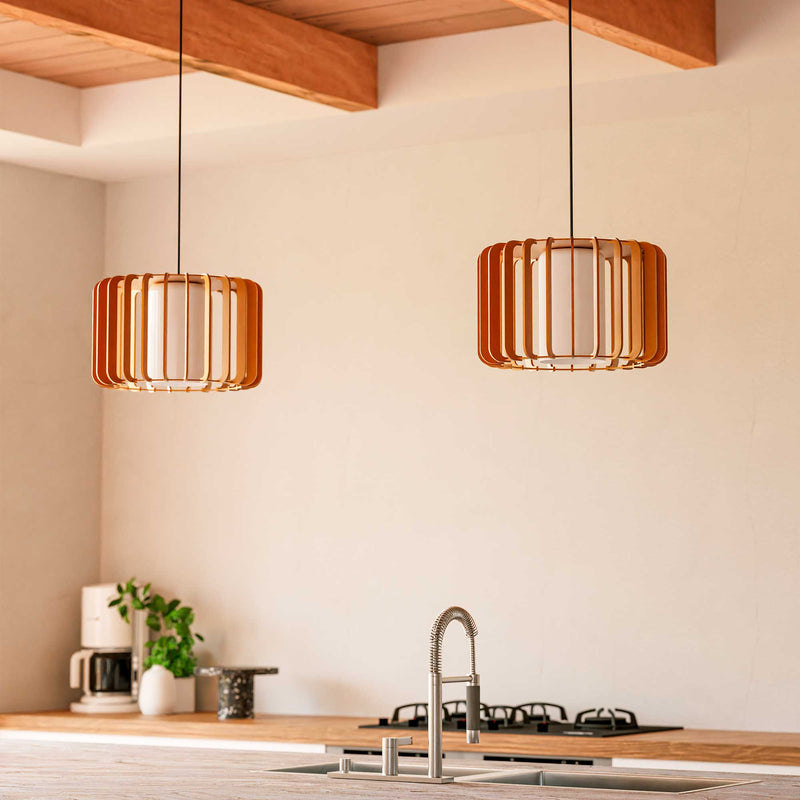 DE-0179-NAT, PENDANT VIVA E27 15W BLACK LIGHT WOOD, Black, Light wood, White