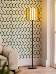 FLOOR LAMP VIVA E27 15W BLACK LIGHT WOOD