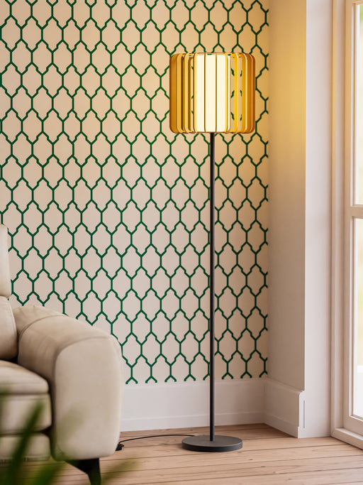 FLOOR LAMP VIVA E27 15W BLACK LIGHT WOOD