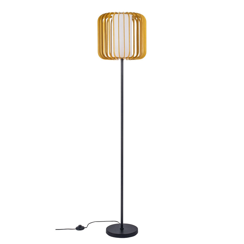 FLOOR LAMP VIVA E27 15W BLACK LIGHT WOOD
