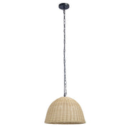 PENDANT CORTIC E27 15W BLACK NATURAL RATTAN