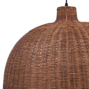 PENDANT CORTIC E27 15W BLACK NATURAL RATTAN