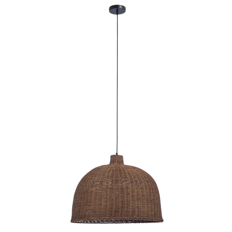 PENDANT CORTIC E27 15W BLACK NATURAL RATTAN