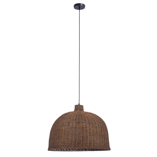 PENDANT CORTIC E27 15W BLACK NATURAL RATTAN