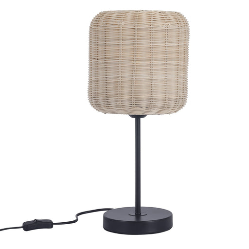 TABLE LAMP CORTIC E27 15W BLACK NATURAL RATTAN