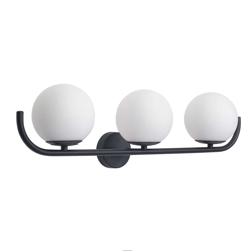DE-0240-NEG, WALL FIXTURE SFERA TRIPLEX G9 18W BLACK, Black, OPAL