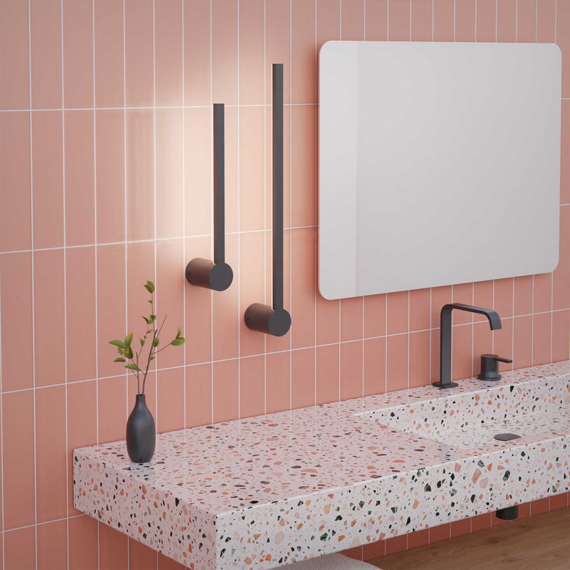 DE-0242-NEG, WALL FIXTURE PASSEGGIO NOVA LED 11.2W LED WARM-WHITE 4000K ON-OFF BLACK 1320, Black, OPAL