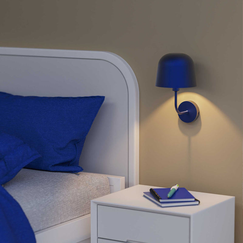 DE-0247-AZU, WALL FIXTURE FRES E14 9W BLUE, Blue