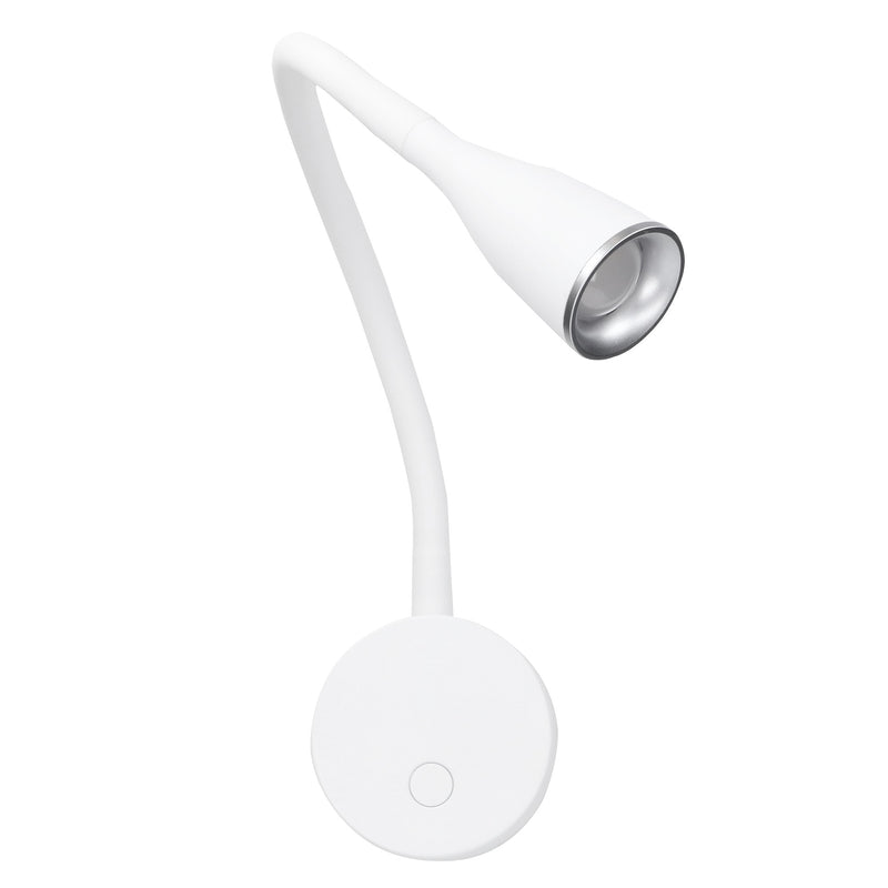 DE-0268-BLA, READING LIGHTS CROBAT LED 3.8W LED WARM-WHITE 3000K ON-OFF  311LM, White, Opal