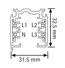 Global Trac Pro 3 Circuit Lighting Track