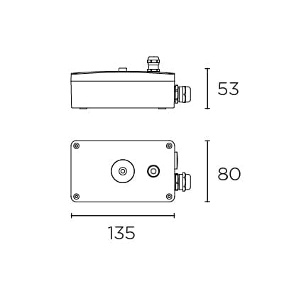 Aluminium base with IP65 and driver included