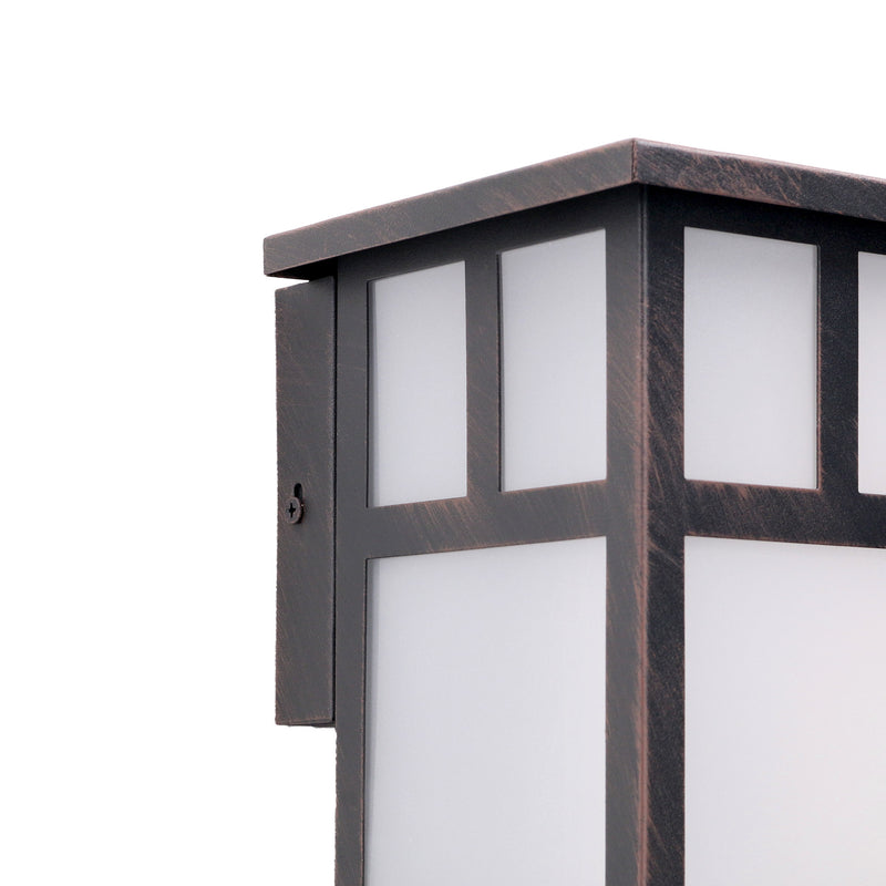 PX-0028-OXI, WALL FIXTURE IP23 OSAKA E27 15W RUSTY BROWN, Rusty brown, OPAL
