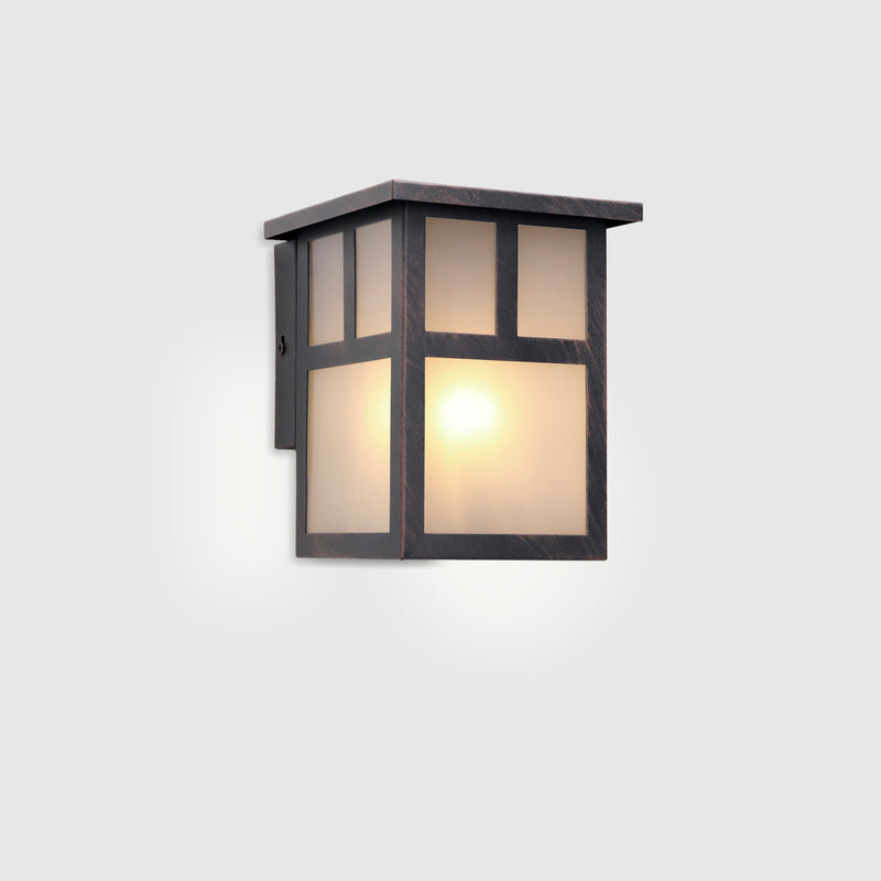 PX-0028-OXI, WALL FIXTURE IP23 OSAKA E27 15W RUSTY BROWN, Rusty brown, OPAL