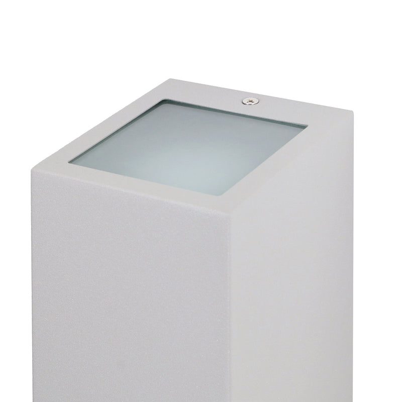 PX-0056-GRI, WALL FIXTURE IP44 CUBE SMALL GU10 16W GREY, Grey, Transparent