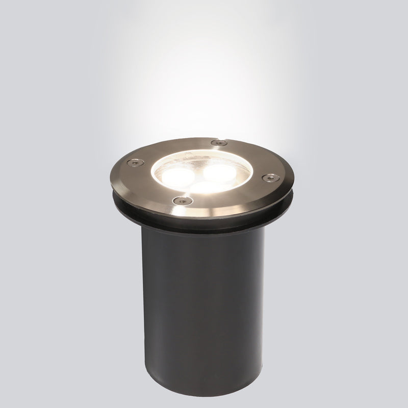 PX-0123-INO, RECESSED UPLIGHTING IP65-IP67 RINGO Ø110MM LED 3.5W LED WARM-WHITE 4000K ON-, Stainless steel, Transparent