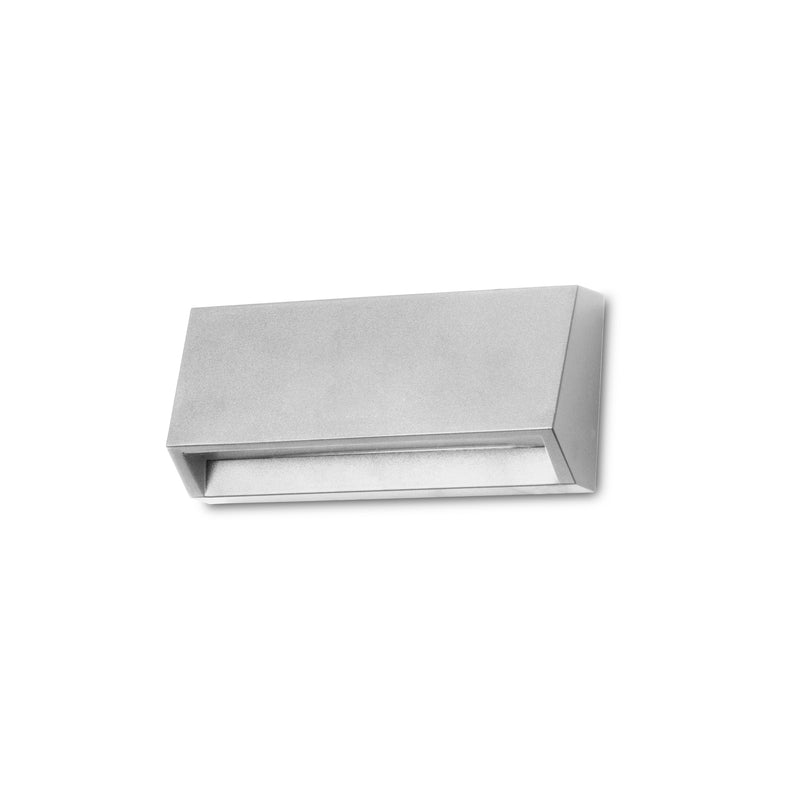PX-0126-NEG, WALL FIXTURE IP65 GROVE OPAQUE RECTANGULAR SHORT LED 1.6W LED WARM-WHITE 4000, Black, Transparent