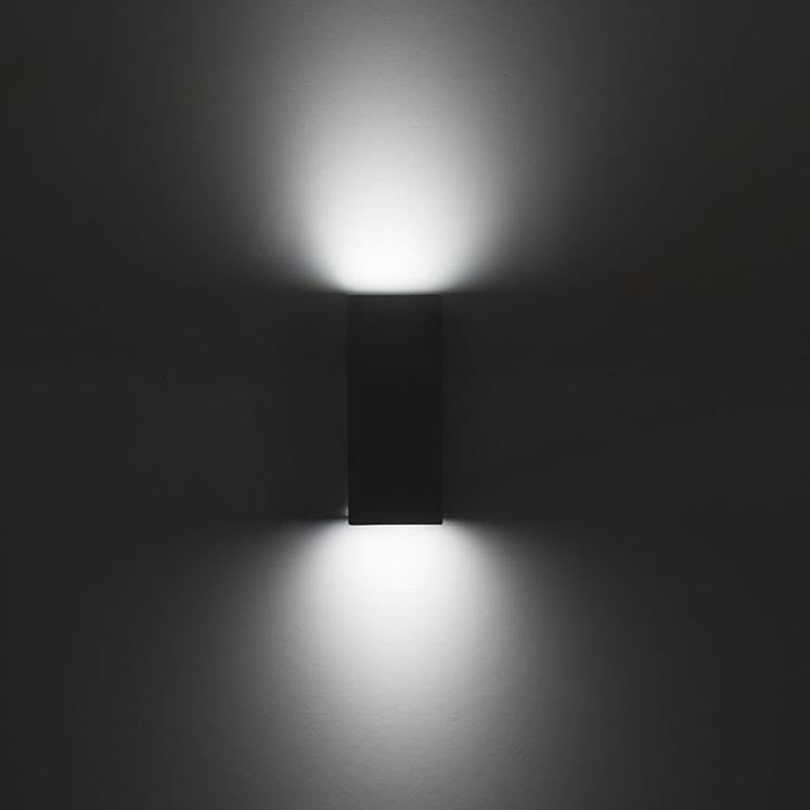 PX-0127-NEG, WALL FIXTURE IP44 CUBE BIG E27 30W BLACK, Black, Sandblasted