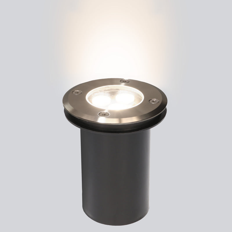 PX-0128-INO, RECESSED UPLIGHTING IP65-IP67 RINGO Ø110MM LED 3.5W LED WARM-WHITE 3000K ON-OFF, Stainless steel, Transparent
