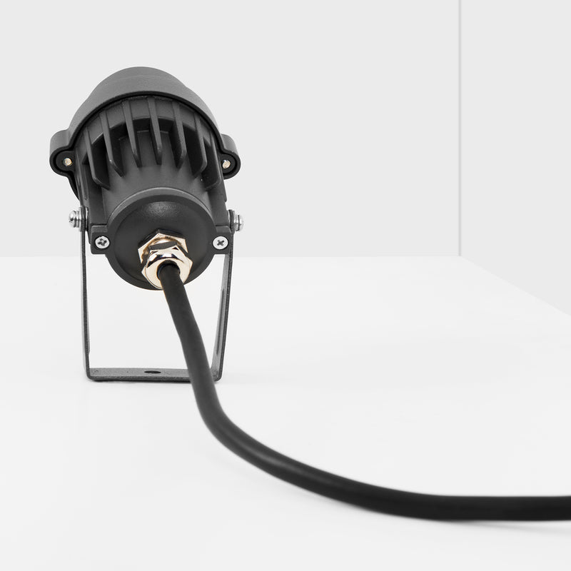PX-0144-NEG, SPOTLIGHT IP65 MINIMAL LED 8W LED WARM-WHITE 3000K ON-OFF BLACK 715.00, Black, Transparent