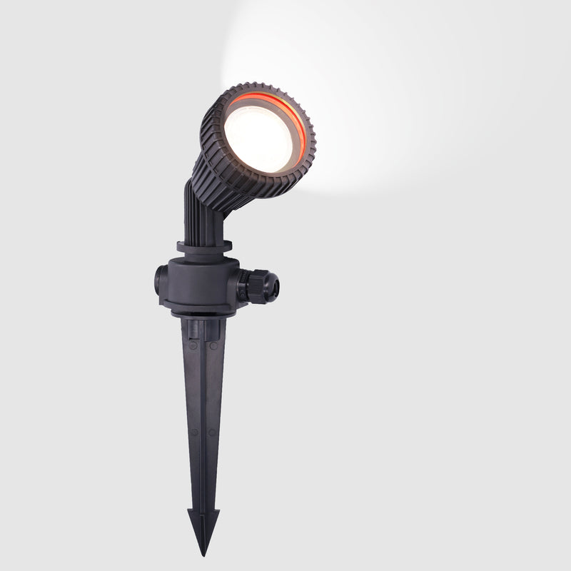PX-0214-NEG, SPOTLIGHT IP65 TIDIAN GU10 8W BLACK, Black, Transparent