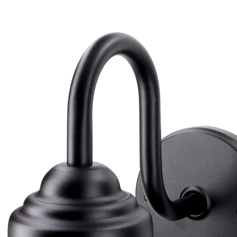PX-0252-NEG, WALL FIXTURE IP44 AVENUE E27 15W BLACK, Black, Sandblasted