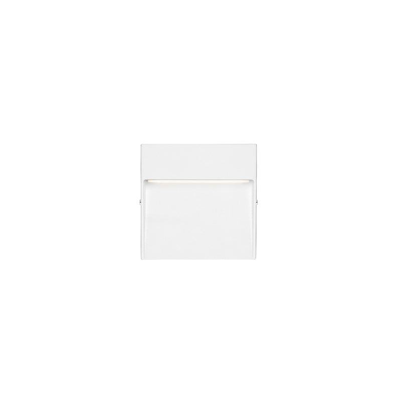 PX-0350-BLA, RECESSED WALL LIGHTING IP65 NOD SQUARE LED 2.6W LED WARM-WHITE 3000K ON-OFF WHITE, White, OPAL