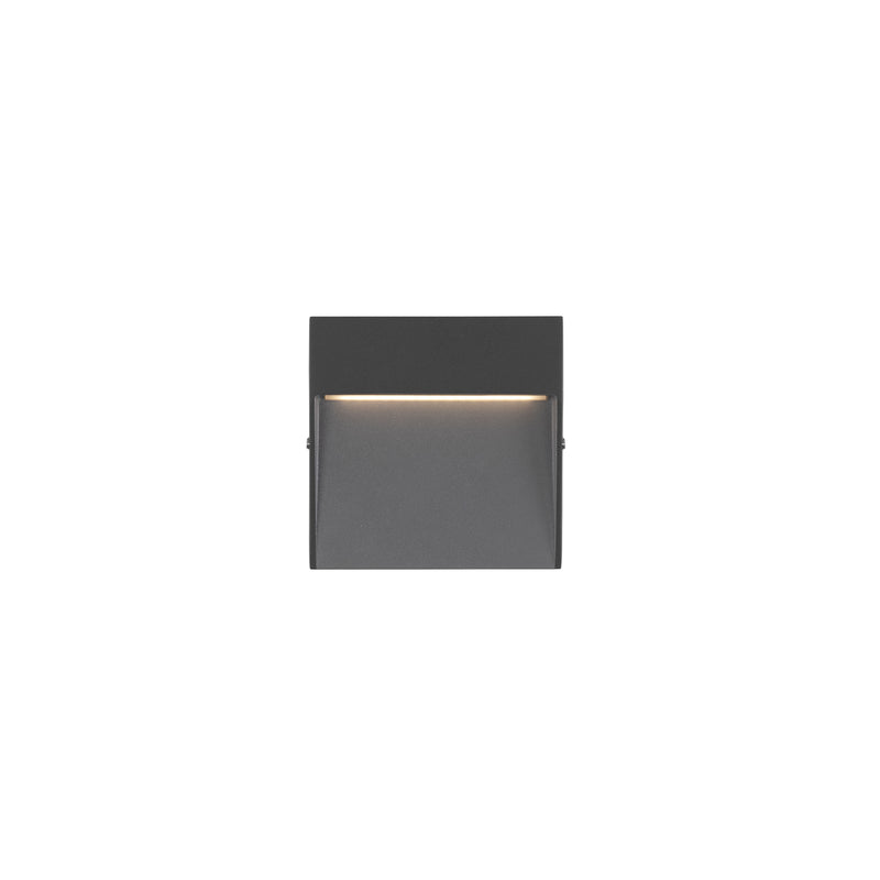 PX-0350-NEG, RECESSED WALL LIGHTING IP65 NOD SQUARE LED 2.6W LED WARM-WHITE 3000K ON-OFF BLAC, Black, OPAL