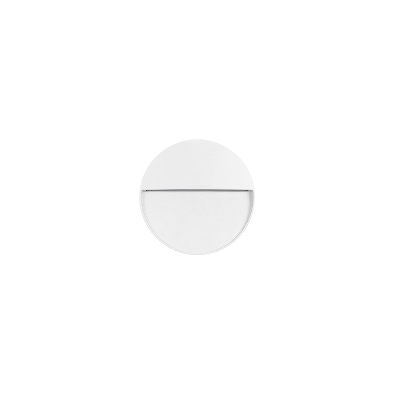 PX-0351-BLA, RECESSED WALL LIGHTING IP65 NOD ROUND LED 2.6W LED WARM-WHITE 3000K ON-OFF , White, OPAL