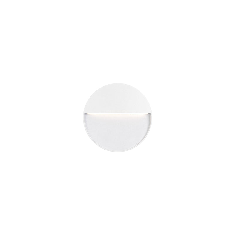 PX-0351-BLA, RECESSED WALL LIGHTING IP65 NOD ROUND LED 2.6W LED WARM-WHITE 3000K ON-OFF , White, OPAL