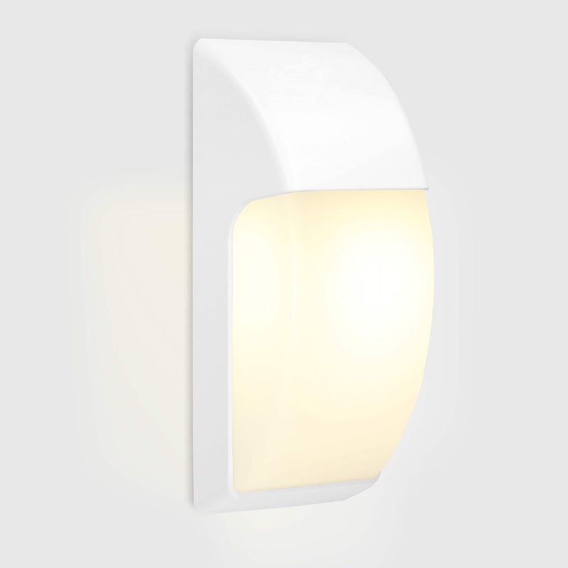 PX-0352-BLA, WALL FIXTURE IP65 AREA E27 15W , White, Opal