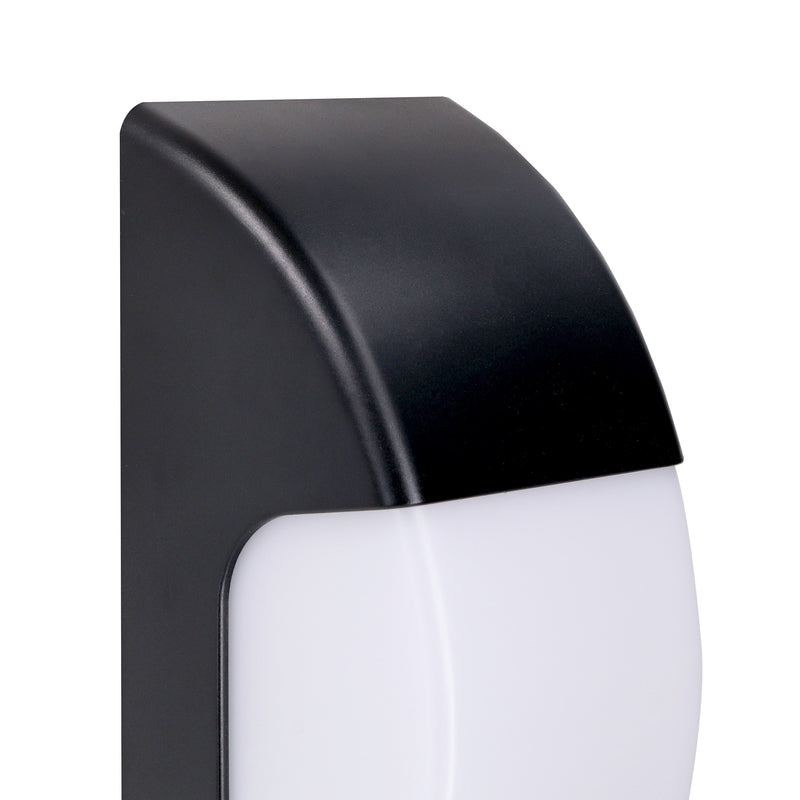 PX-0352-NEG, WALL FIXTURE IP65 AREA E27 15W BLACK, Black, Opal